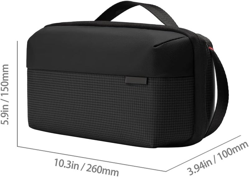 Excefore Electronics Organizer, Waterproof Travel Accessory Handle Bag for Tech Pouch for Cables, Camera Batteries, Power Bank, SD/TF Cards, Black - Image 5