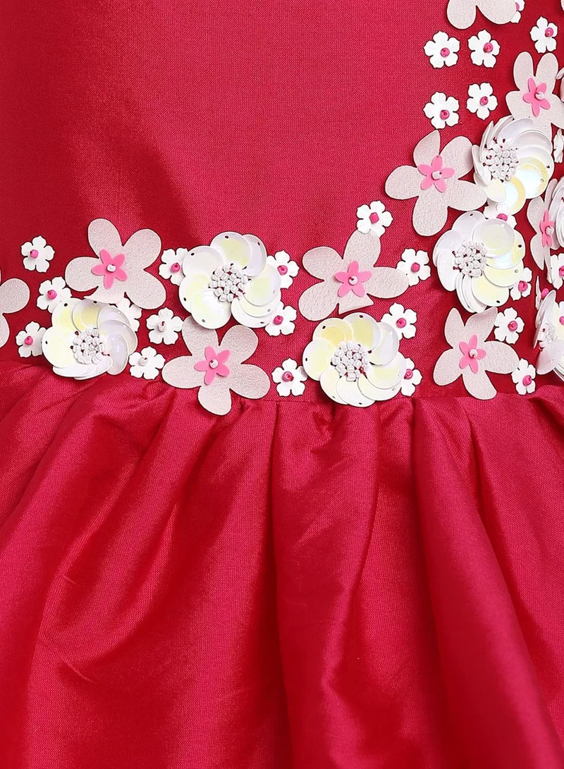 A Little Fable Kids One-Shoulder Peony Garden Dress