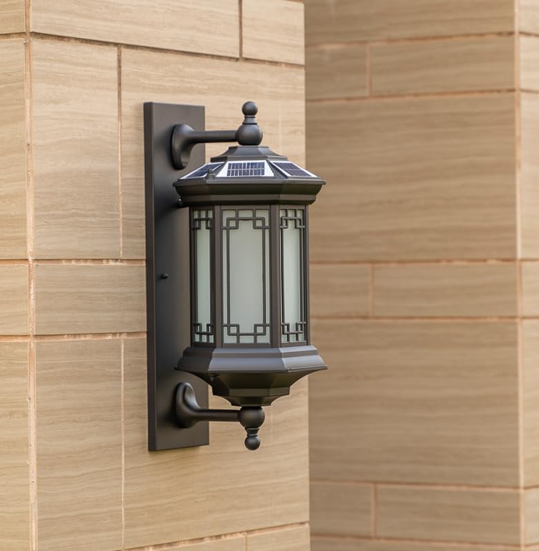 CITRA Outdoor Wall Light Fixture Black Color Exterior Lantern Waterproof Lamp - Warm White - Image 4
