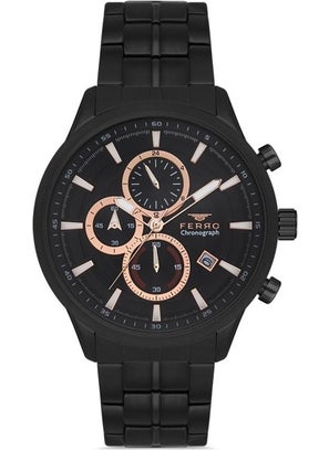 FERRO FM31277A-G 45 mm Black Men's Wristwatch  - Image 1