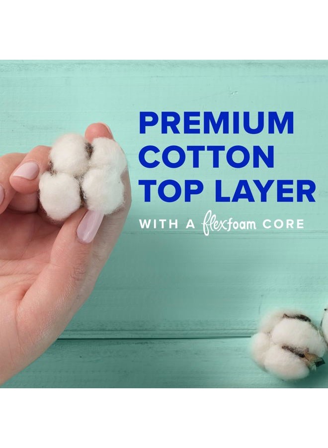 Always Pure Cotton with Flexfoam Pads, Size 4 Overnight Absorbency, with Wings, 20 Count, Pack of 3 (60 Count Total) - Image 4