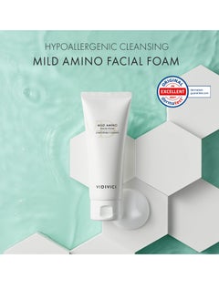 VIDIVICI Mild Amino Facial Foam – Hypoallergenic Face Wash with Amino Acid and Cica – Calming and Moisturizing Foaming Cleanser for Sensitive Skin – Fragrance Free Foam 3.72oz. - pzsku/Z32F2CC25C867C6046444Z/45/_/1740566011/342a32be-cae1-46b5-8f92-76c1eb8b8728