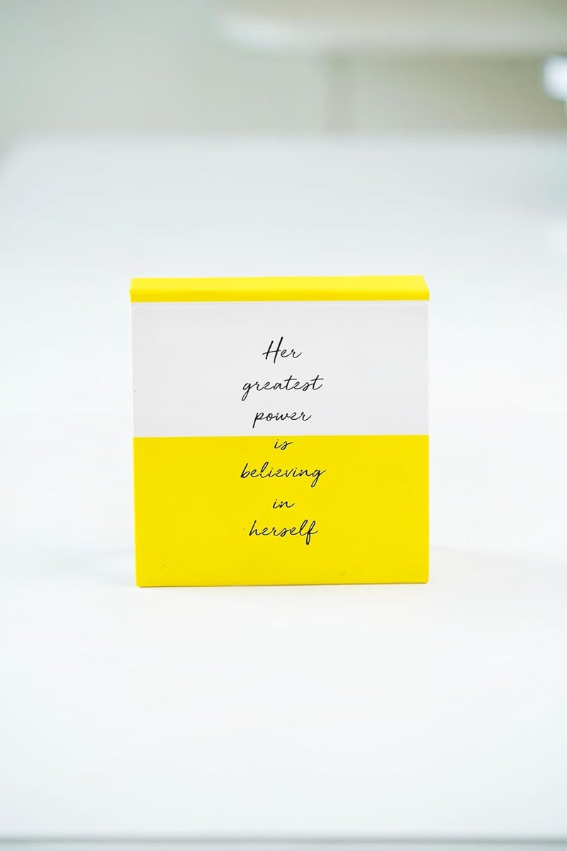 CHAARPAI Jotter Notepad For Daily Notes & Ideas | Stylish "His Greatest Power is Believing in Herself" Memo Pad for Journal | Writing Pad Diary for Students, Notes, Lists, Small NoteBook With 200 Blank Pages Size-4X4 Inch - Image 4