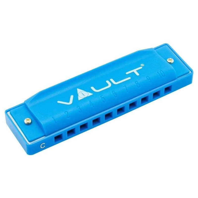 VAULT HA500 Key C 10-Hole Diatonic Harmonica/Mouth Organ - Blue - Image 2