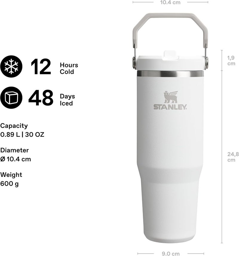 Stanley Ice Flow GO 890ml/30oz Flip Straw Water Bottle - Frost - Image 3