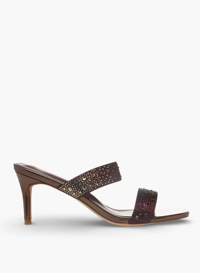 Flora Bella By Shoexpress BRONZE Flora Bella Women Stiletto Heel Sandals for Women | Best Price UAE