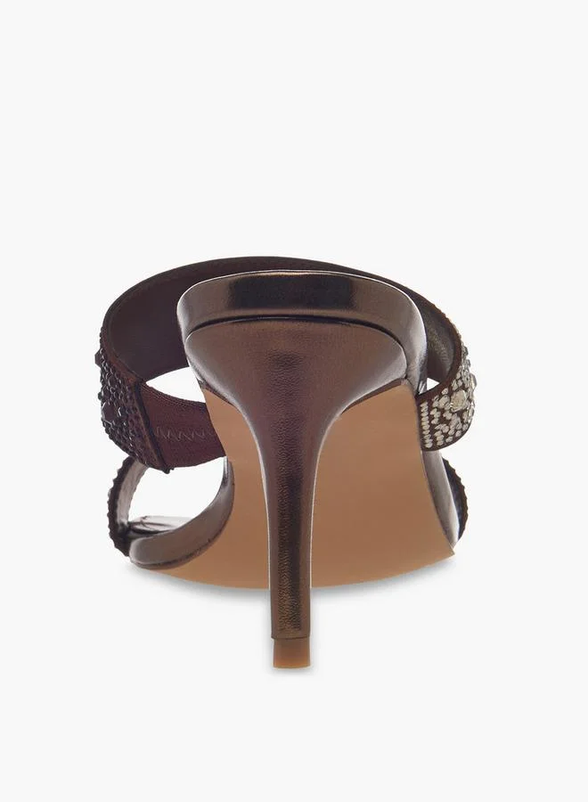Flora Bella By Shoexpress BRONZE Flora Bella Women Stiletto Heel Sandals for Women | Best Price UAE