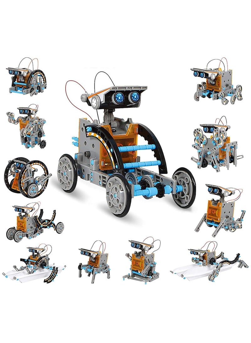 Generic 12-in-1 Science Solar Robot Kit for Kids STEM Educational DIY Solar Powered Building Toys Experiment Set for Boys and Girls (190 Parts)  - Image 1
