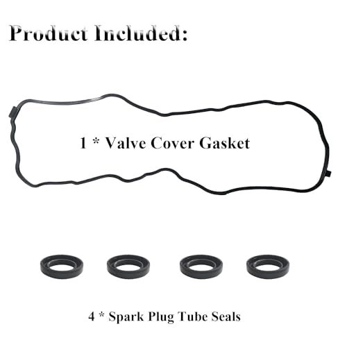 Quivimoro VS50563 Engine Cylinder Valve Cover Gasket Kit Fit for 2006-2015 Honda Civic 1.8L, for 2016-2017 Honda HR-V 1.8L, Valve Cover Gasket Set for 2013-2015 Acura ILX 2.0L Replace OE# 12341RNAA01 - Image 4