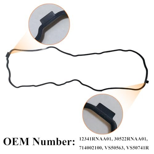 Quivimoro VS50563 Engine Cylinder Valve Cover Gasket Kit Fit for 2006-2015 Honda Civic 1.8L, for 2016-2017 Honda HR-V 1.8L, Valve Cover Gasket Set for 2013-2015 Acura ILX 2.0L Replace OE# 12341RNAA01 - Image 3
