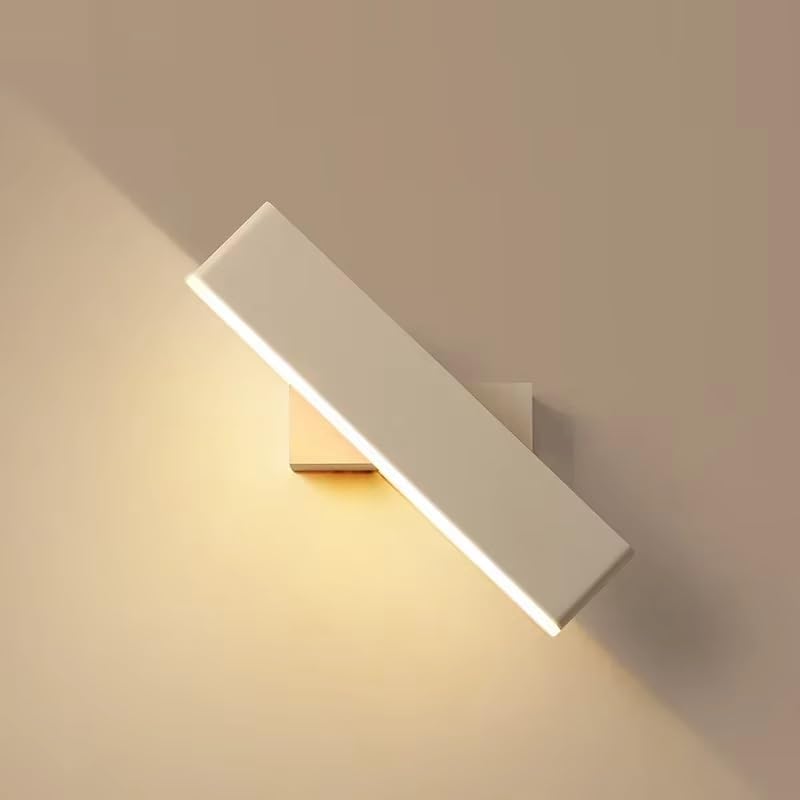 Nordic Bedside Wall Lamp Can Be Rotated Minimalist Living Room Background Light Corridor Home,Energy Conservation (White) - Image 5