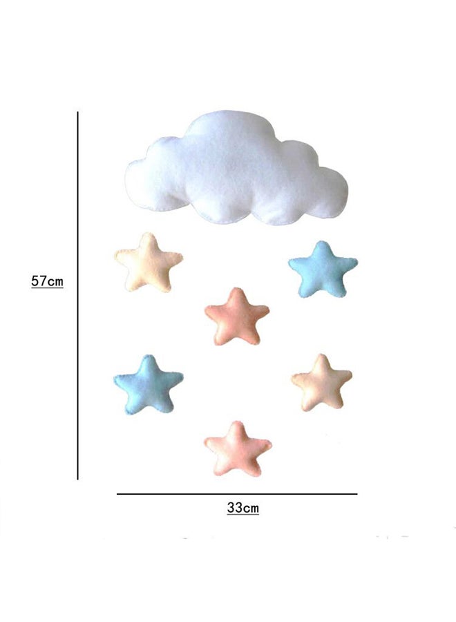 Soft Cloud Moon Star Ceiling Hanging Decoration Multicolour 57 X 33cm  - Image 2