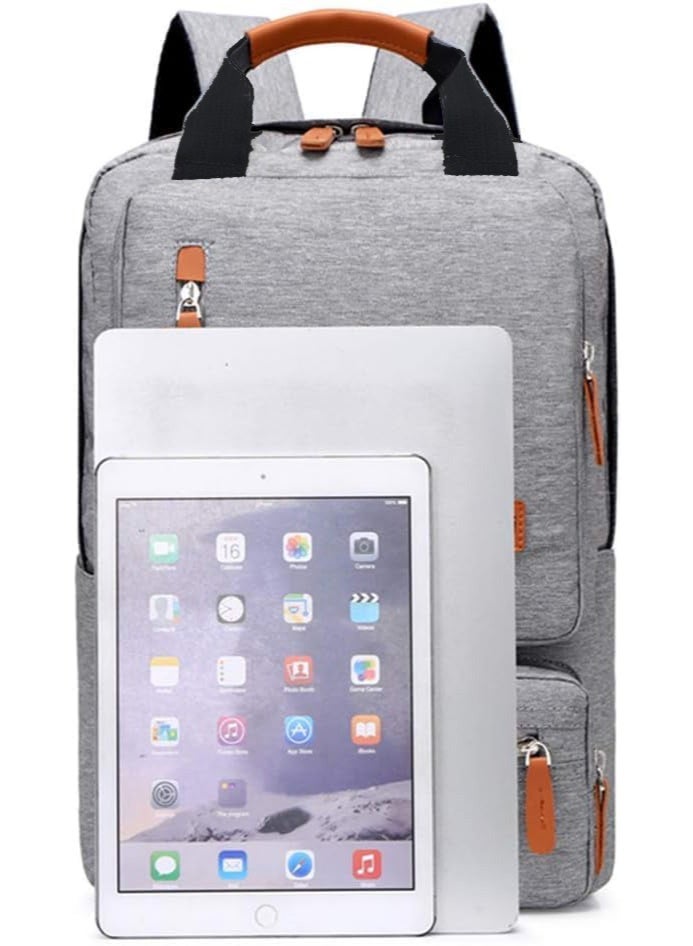 Energy case Backpack Men's Fashion Business Bag Boy's Schoolbag Travel Bag Multi-function Casual Laptop Bag, Light Gray, One_Size, Laptop Bag - Image 3
