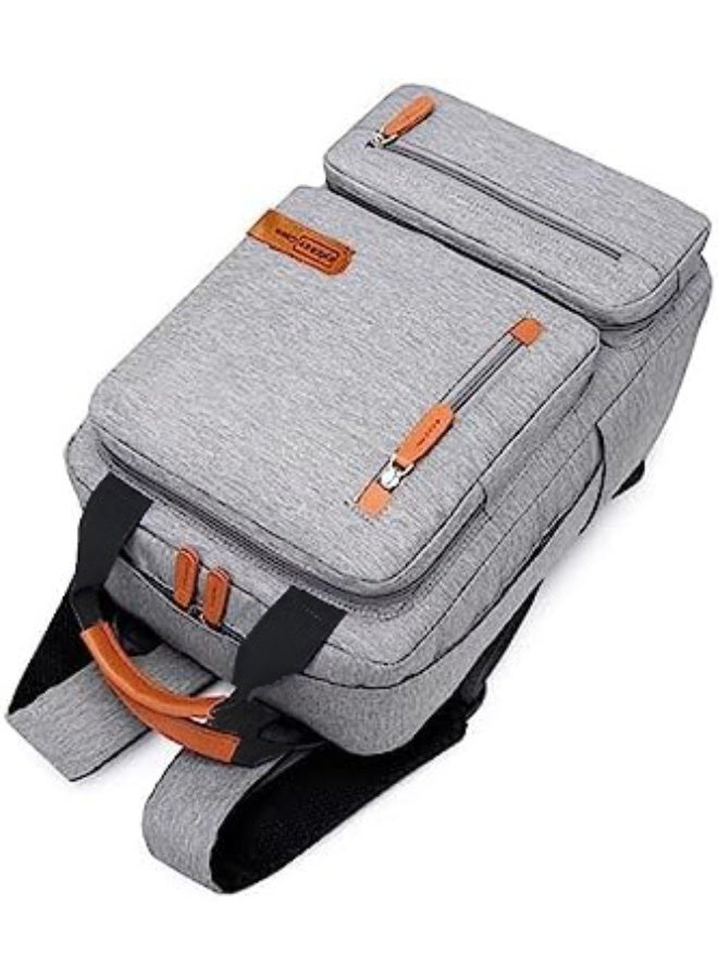Energy case Backpack Men's Fashion Business Bag Boy's Schoolbag Travel Bag Multi-function Casual Laptop Bag, Light Gray, One_Size, Laptop Bag - Image 4