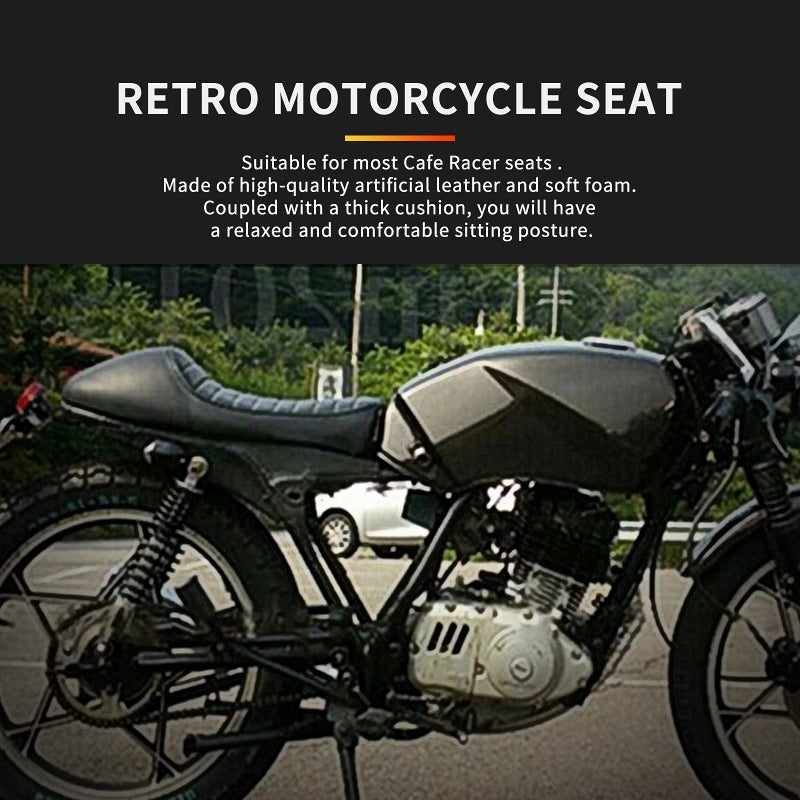 Rich Choices Black Vintage Cafe Racer Hump Seat Retro Saddle For CB 350 CB400 CB500 CB550 CB750 - Image 5