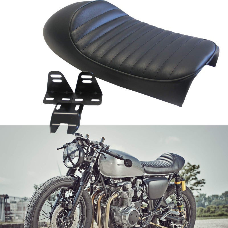 Rich Choices Black Vintage Cafe Racer Hump Seat Retro Saddle For CB 350 CB400 CB500 CB550 CB750 - Image 4