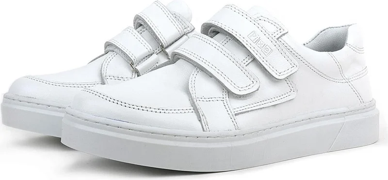 راكربلاس Genuine Leather White Velcro Young Men's Sports Shoes