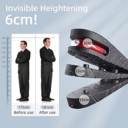 Zirak 4-Layer Height Increase Insoles, Adjustable Shoe Lifts for Men and Women, Air Cushion Heel Inserts to be Taller 2cm To 9cm, Shock Absorbing Elevator Insoles for 5-10 - Image 5
