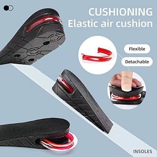 Zirak 4-Layer Height Increase Insoles, Adjustable Shoe Lifts for Men and Women, Air Cushion Heel Inserts to be Taller 2cm To 9cm, Shock Absorbing Elevator Insoles for 5-10 - Image 4