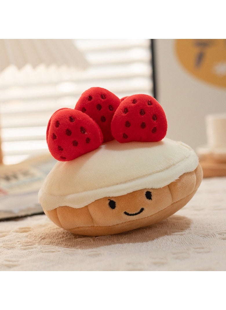 LBMT - Cake Plush Toy, 10cm Tarte shape Doll, Cute Smile Cake Stuffed Toy,  Plush Decoration for Gifts for Kids Birthday - Image 1