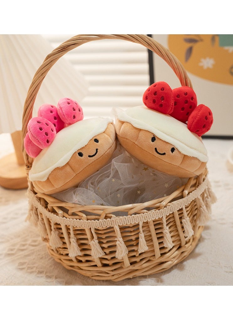 LBMT - Cake Plush Toy, 10cm Tarte shape Doll, Cute Smile Cake Stuffed Toy,  Plush Decoration for Gifts for Kids Birthday - Image 1
