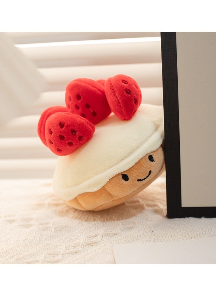 LBMT - Cake Plush Toy, 10cm Tarte shape Doll, Cute Smile Cake Stuffed Toy,  Plush Decoration for Gifts for Kids Birthday - Image 1
