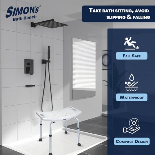 Simon's Simon’s Lightweight Bath Shower Curved Bench for Old People in The Bathroom, Stool to sit and take Bath for Elderly - Image 4