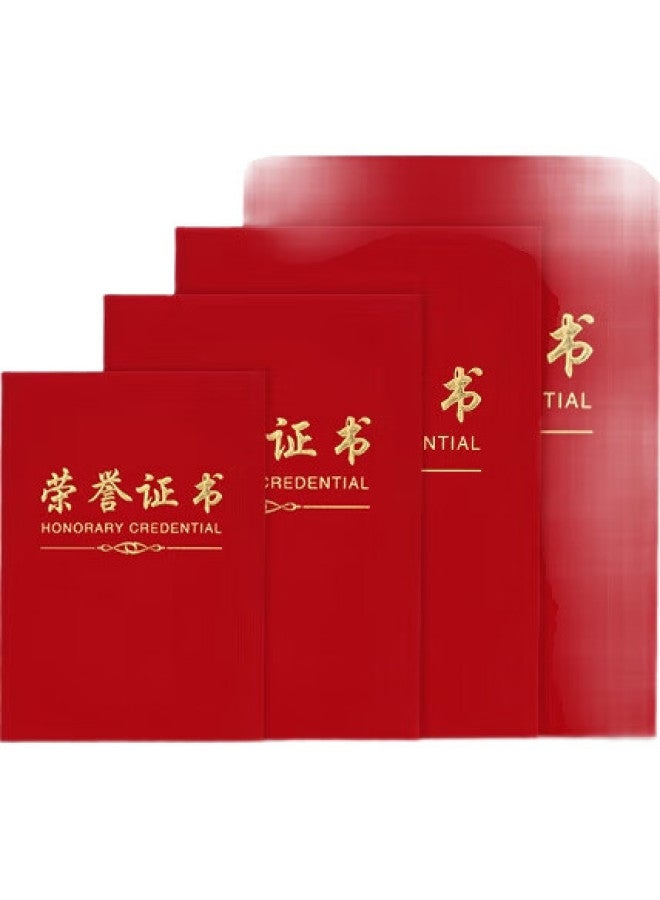 Jin Longxing Jinlongxing, Large 12K Velvet Classic Honor Certificate, Training Certificate, Graduation Certificate, Certificate Of Advanced Training, Certificate Cover, 10-Pack, [With 15 Inner Pages] A3006 - Image 2