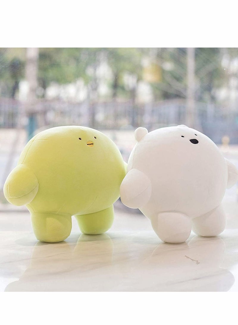 Y&D 9'' Cute Bear Plush Stuffed Animal Body Pillow Fat Cartoon Cylindrical Pillows for Kids, Super Soft Hugging Toy Gifts Bedding, Kids Sleeping Nap Kawaii  - Image 5