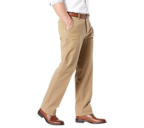 Dockers Men's Classic Fit Workday Smart 360 Flex Pants (Standard and Big & Tall), New British Khaki, 34W x 32L - Image 4