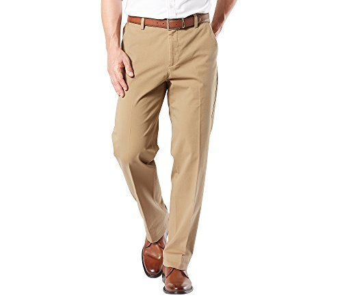 Dockers Men's Classic Fit Workday Smart 360 Flex Pants (Standard and Big & Tall), New British Khaki, 34W x 32L - Image 1