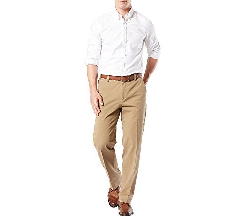Dockers Men's Classic Fit Workday Smart 360 Flex Pants (Standard and Big & Tall), New British Khaki, 34W x 32L - Image 3
