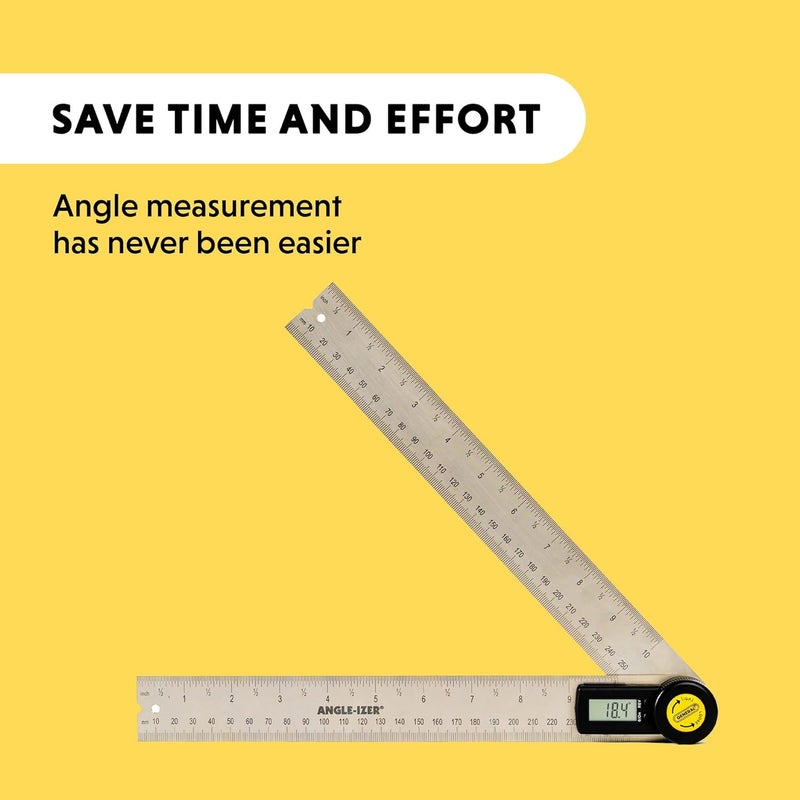 General Tools Digital Angle Finder Ruler #823 - 10" H - Stainless Steel Measurement Tool - Image 4