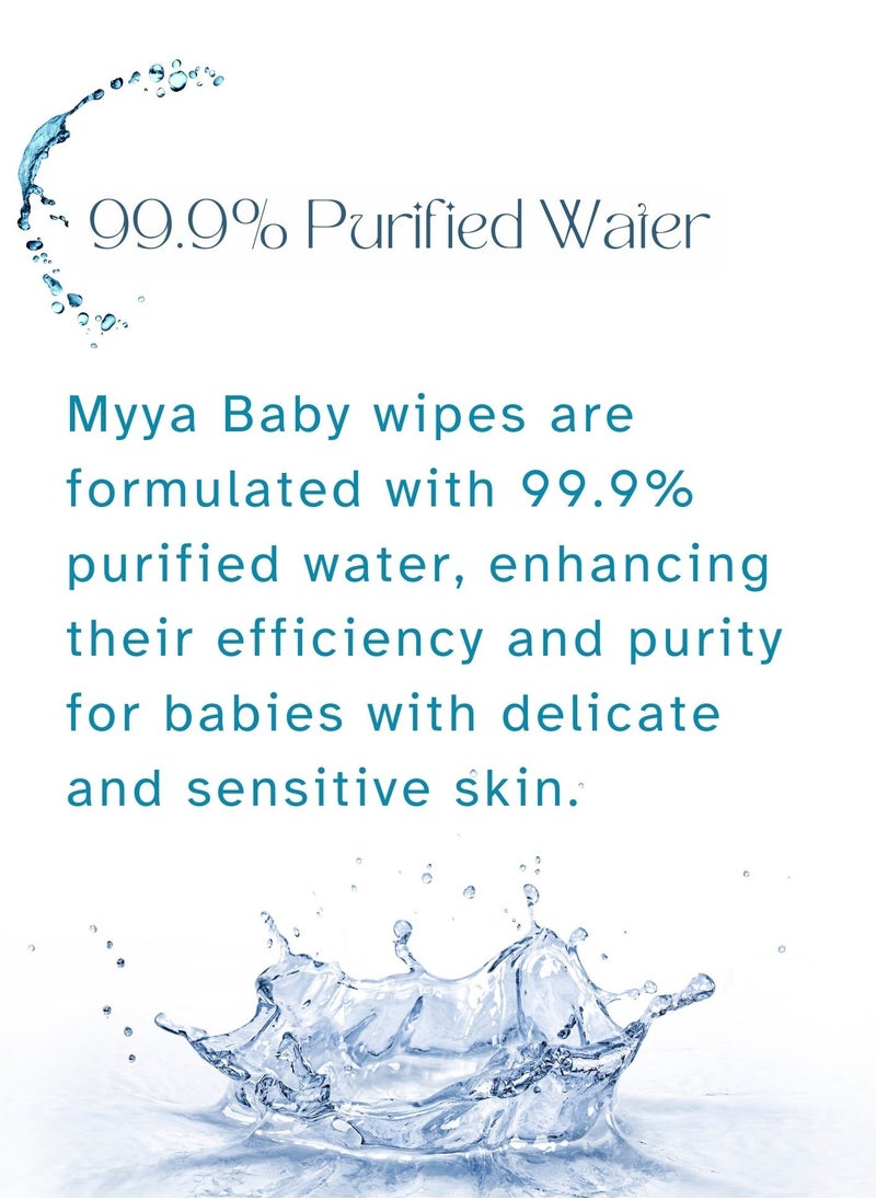 MYYA Myya Baby Wipes - 99.9% Purified Water (80 Wipes)  - Image 2