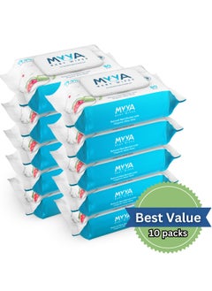 MYYA Myya Baby Wipes - 99.9% Purified Water (80 Wipes)  - Image 5