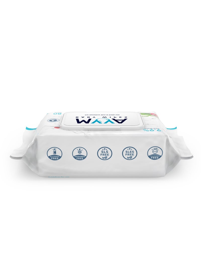 MYYA Myya Baby Wipes - 99.9% Purified Water (80 Wipes)  - Image 4