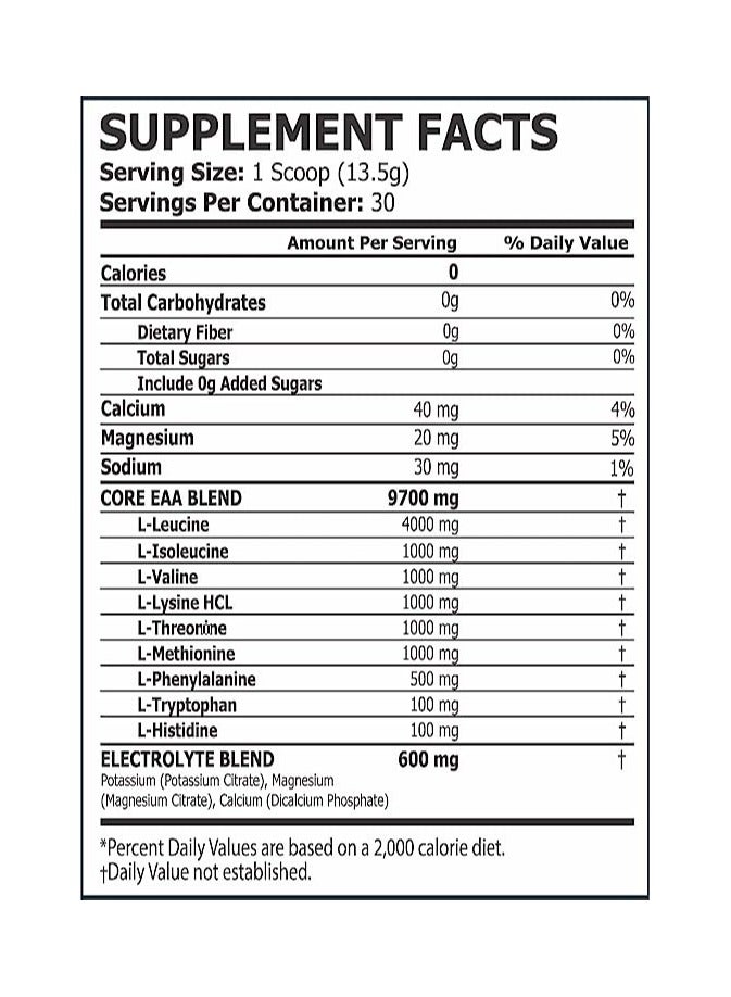 Core Champs Green Apple EAA Essential Amino Acids Powder 405g 30 Servings