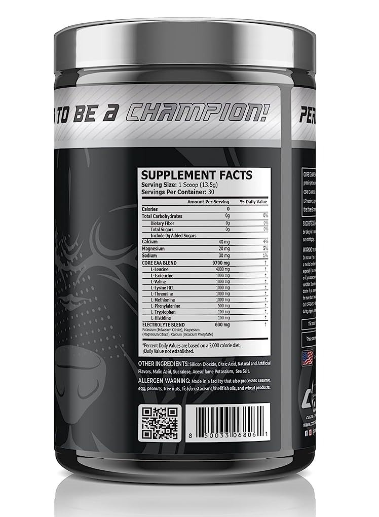 Core Champs Green Apple EAA Essential Amino Acids Powder 405g 30 Servings