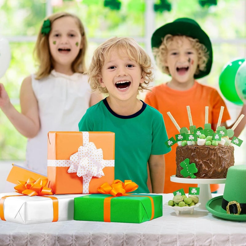 PLULON 60 Sheets Orange Green White Tissue Paper Bulks, Tissue Paper for Gift Bags for St Patrick's Day Birthday Gift Wrapping Wedding Holiday Decoration - Image 5