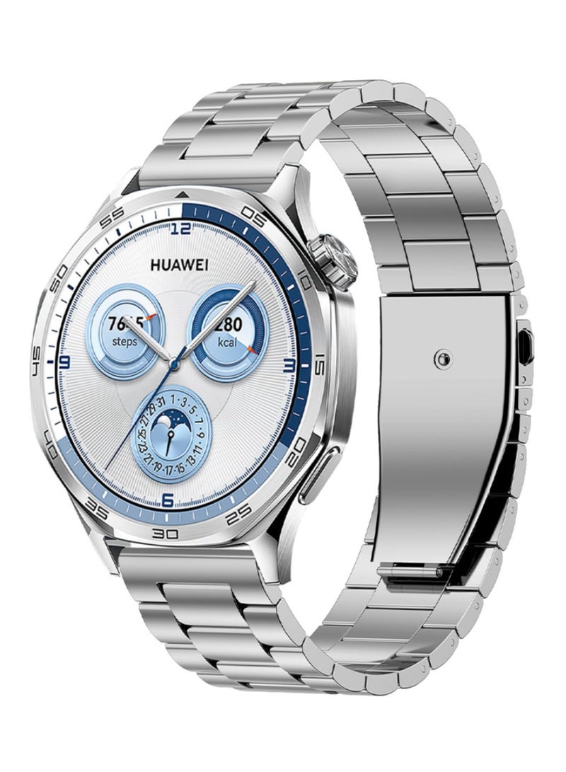 Anmi Stainless Steel Band Compatible with Huawei Watch GT5/GT5 Pro 46mm 2024, 22mm Stainless Steel Metal Strap for Huawei Watch GT4/GT4 Pro/Watch 4/4 Pro, Business Style for Men Women - Image 1