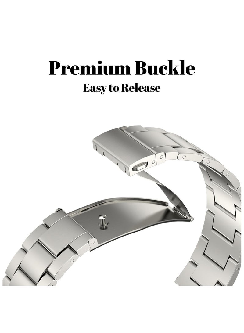 Anmi Stainless Steel Band Compatible with Huawei Watch GT5/GT5 Pro 46mm 2024, 22mm Stainless Steel Metal Strap for Huawei Watch GT4/GT4 Pro/Watch 4/4 Pro, Business Style for Men Women - Image 3