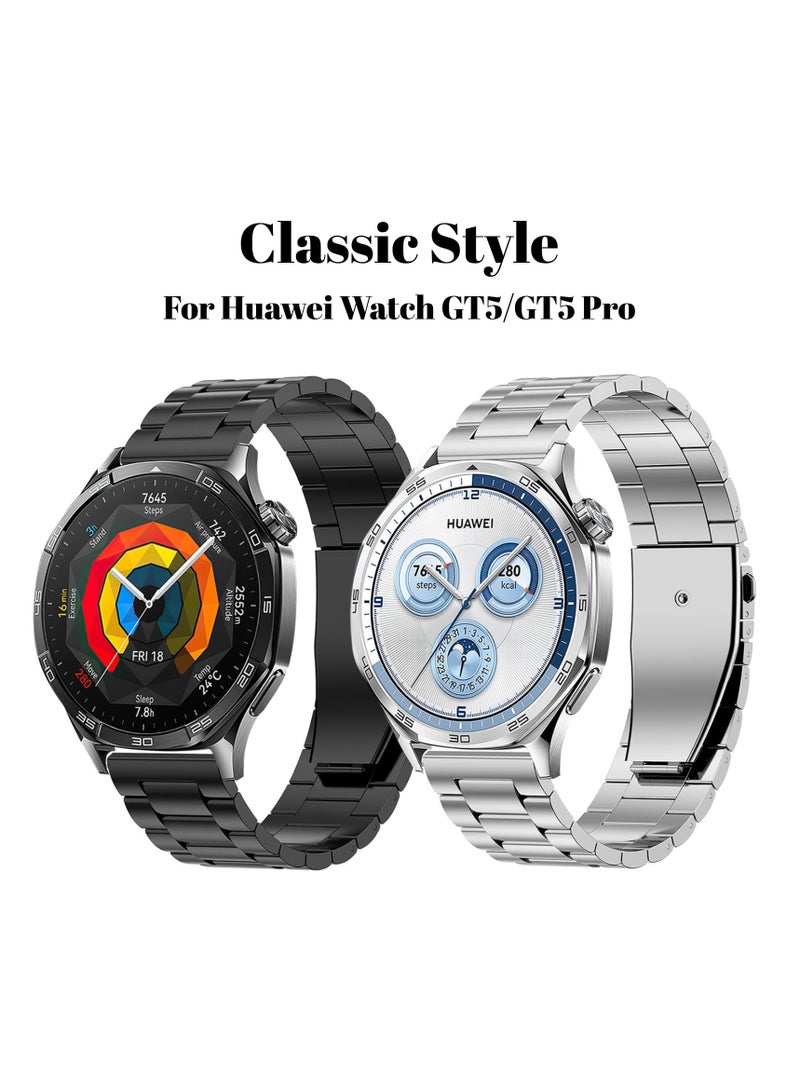 Anmi Stainless Steel Band Compatible with Huawei Watch GT5/GT5 Pro 46mm 2024, 22mm Stainless Steel Metal Strap for Huawei Watch GT4/GT4 Pro/Watch 4/4 Pro, Business Style for Men Women - Image 5