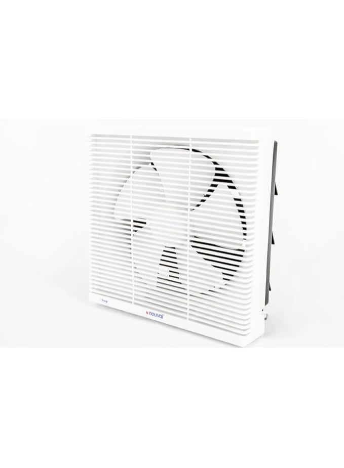 Nouval Kitchen and Bathroom Wall Ventilator 30cm Strong Suction Modern Silent Energy Saving Bright White Easy Installation - Image 1