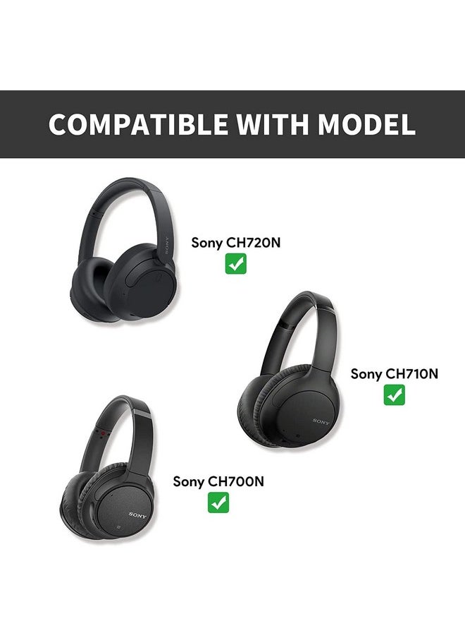 Yinke - Yinke Case for Sony WH-CH720N / WH-CH710N /WH-CH700N Headphone, Travel Protective Cover Storage Bag (Black) - Image 1
