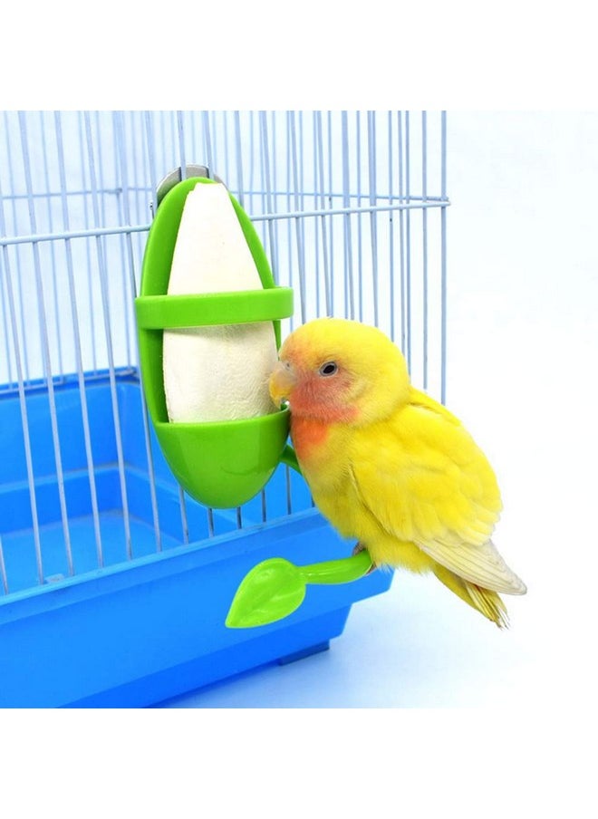 POPETPOP - POPETPOP Cuttlebone Holder for Bird Cage: 2Pcs Bird Feeding Cup Plastic Cuddle Bone Feeding Racks Bird Food Holder for Budgies Parakeet Cockatiel Conure Lovebird - Image 1