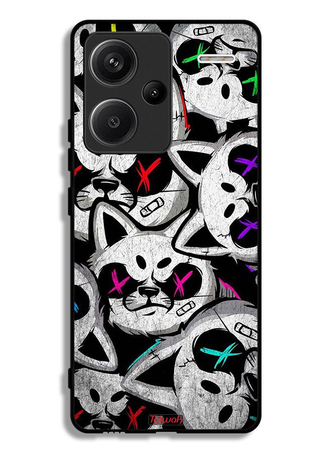 Tolwak Xiaomi Redmi Note 13 Pro Plus Protective Case Cover Marshmallow Cats - Image 1