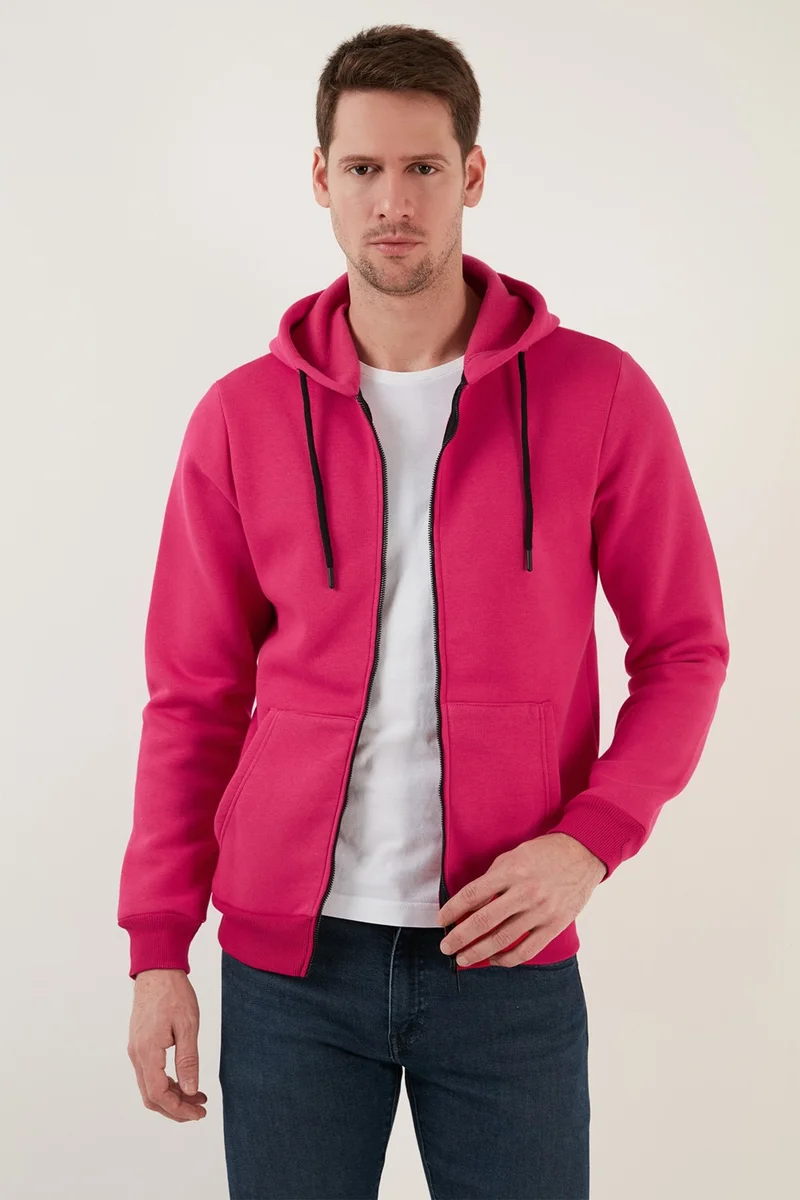Buratti Slim Fit Hooded Zippered Soft Lined Winter Sweat Men's Sweat 5905340