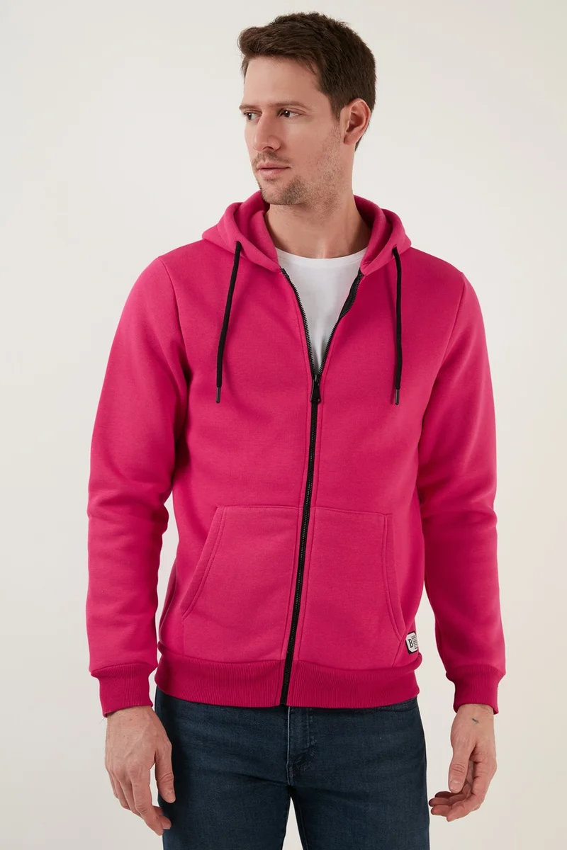 Buratti Slim Fit Hooded Zippered Soft Lined Winter Sweat Men's Sweat 5905340