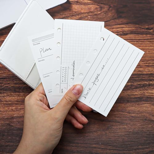 AxeWoodz 3 Pack A8 Refill Paper Loose Leaf Paper 120 Sheets Refillable Planner Binder Paper M5-5 Hole Mini Binder Paper 2.64''x4.09'' Filler Paper Vertical Line&To Do List&Weekly Plan - Image 5