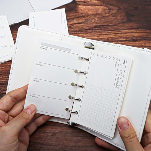 AxeWoodz 3 Pack A8 Refill Paper Loose Leaf Paper 120 Sheets Refillable Planner Binder Paper M5-5 Hole Mini Binder Paper 2.64''x4.09'' Filler Paper Vertical Line&To Do List&Weekly Plan - Image 4
